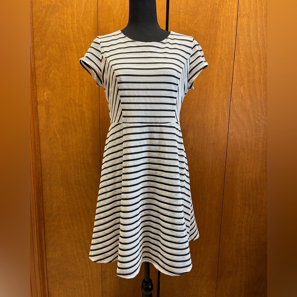 Molly Bracken Black and White Striped Dress